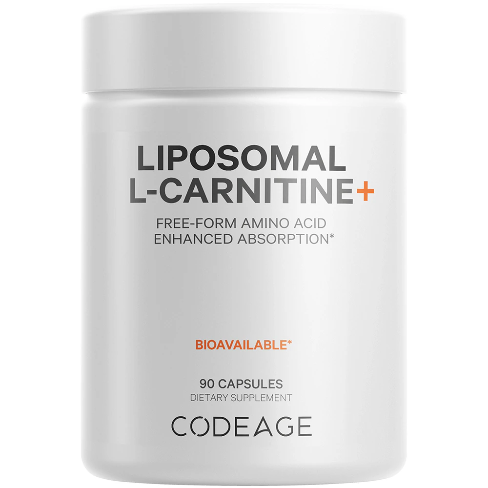 Codeage Liposomal L-Carnitine 500 mg Supplement - Free Form Amino Acid -- 90 Capsules