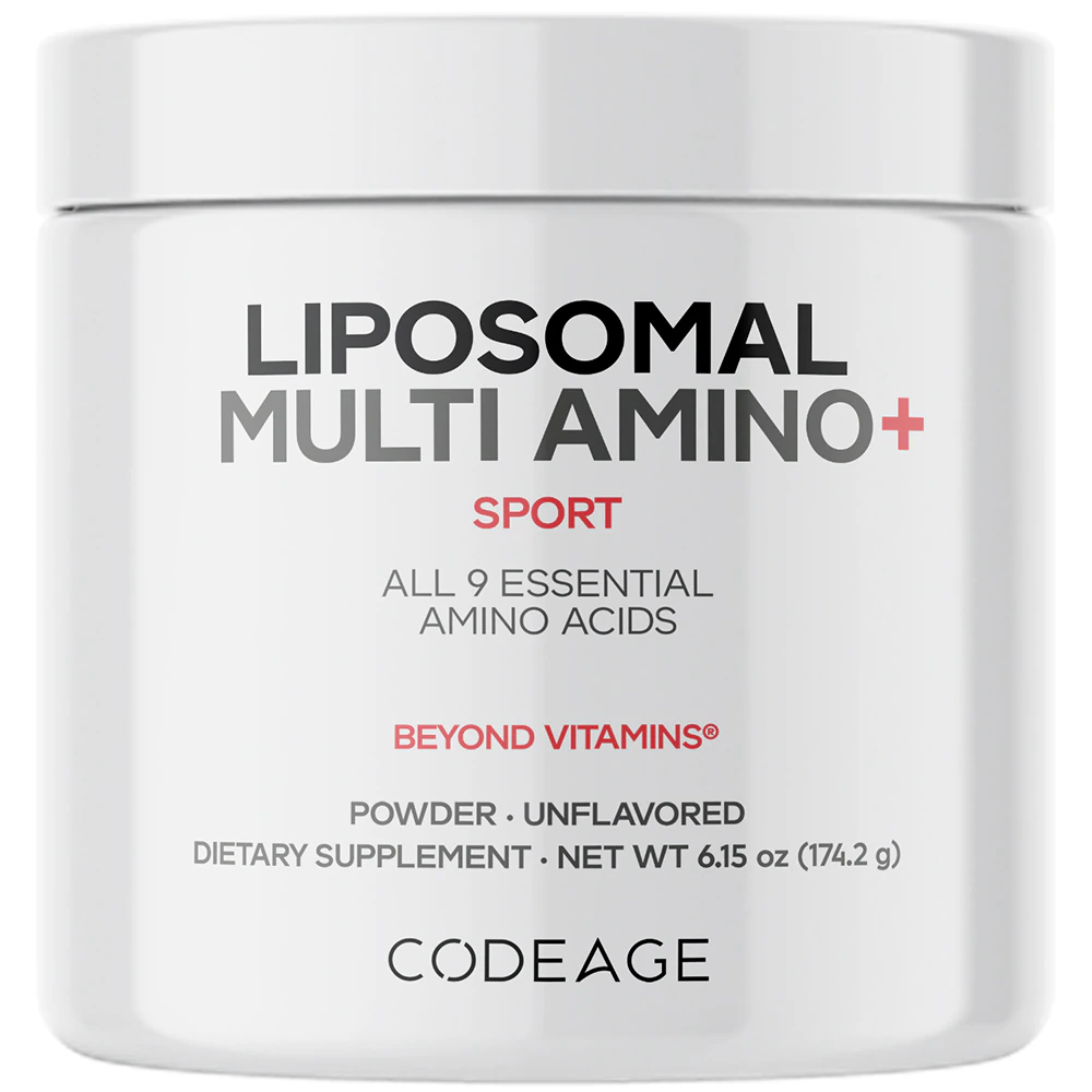Codeage Liposomal Multi Amino+ Powder - Liposomal EAA + Branched-Chain Amino Acid Powder Supplement -- 6.15 oz