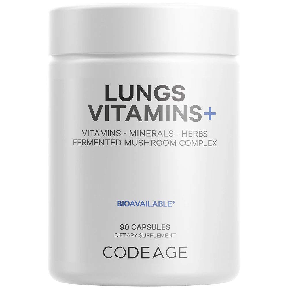 Codeage Lungs - Vitamins & Minerals with Lung & Respiratory Botanicals -- 90 Capsules