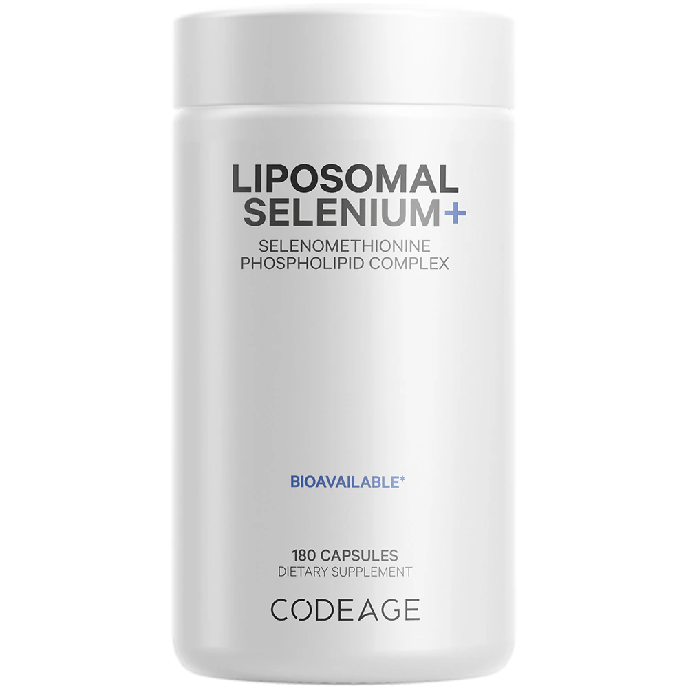 Codeage Selenium 200 mcg Supplement 6-Month Supply Immune Support Mineral Cofactor Selenomethionine Phospholipids Vegan Liposomal Delivery -- 180 Cap