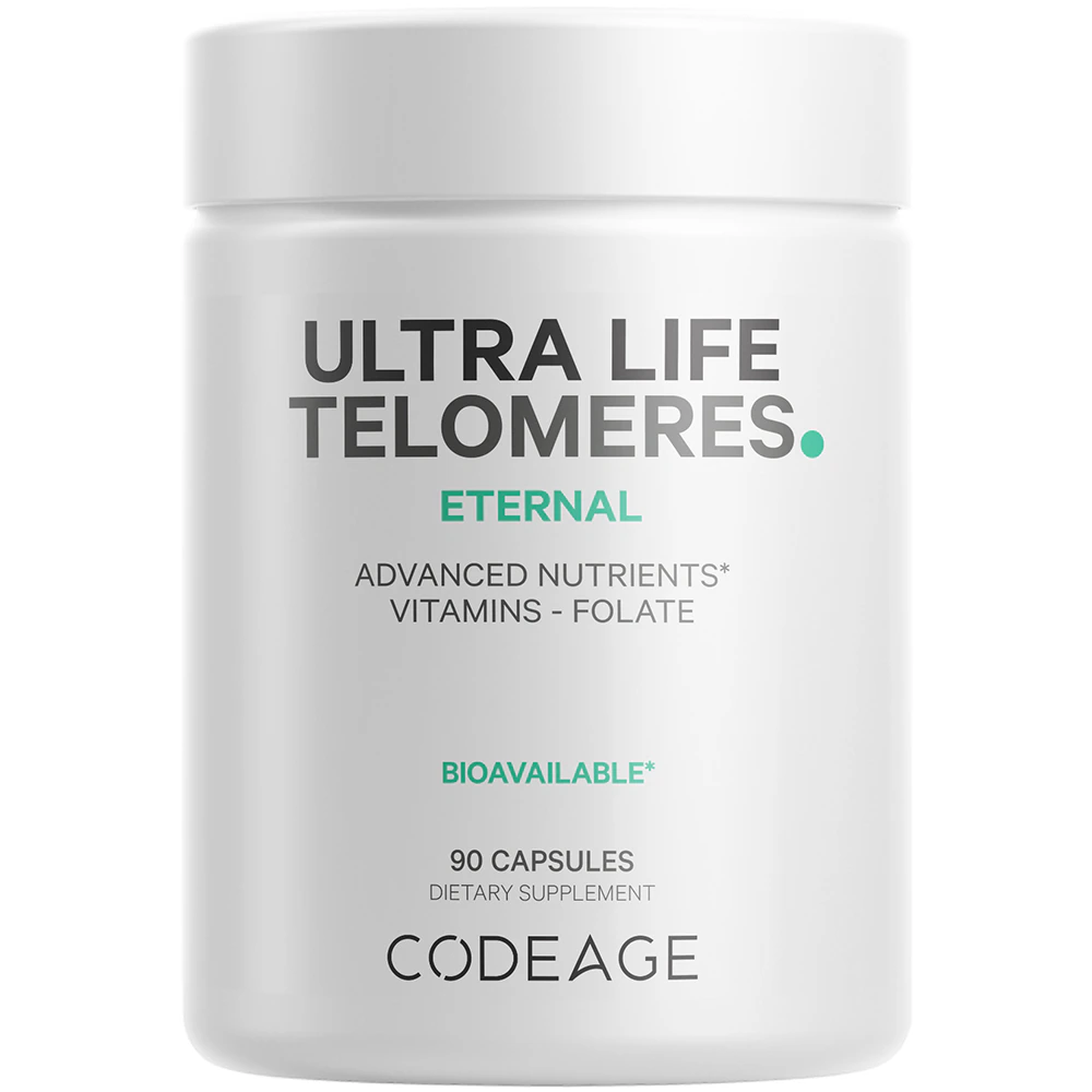Codeage Ultra Life Telomeres Supplement - 5 MTHF Folate Vitamin B9 - B12 - D3 -L-Theanine Ashwagandha -- 90 Capsules