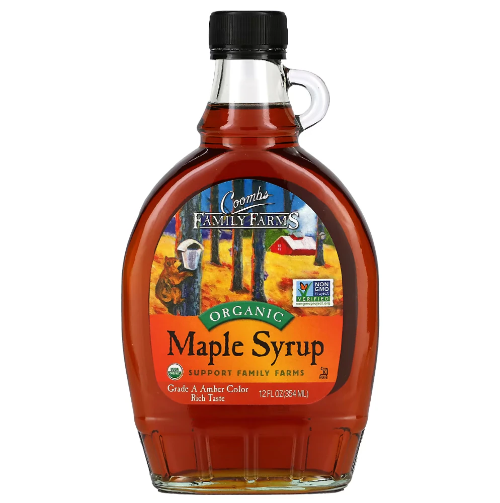 Coombs Family Farms Organic Maple Syrup Grade A Amber Color Rich Taste -- 12 fl oz