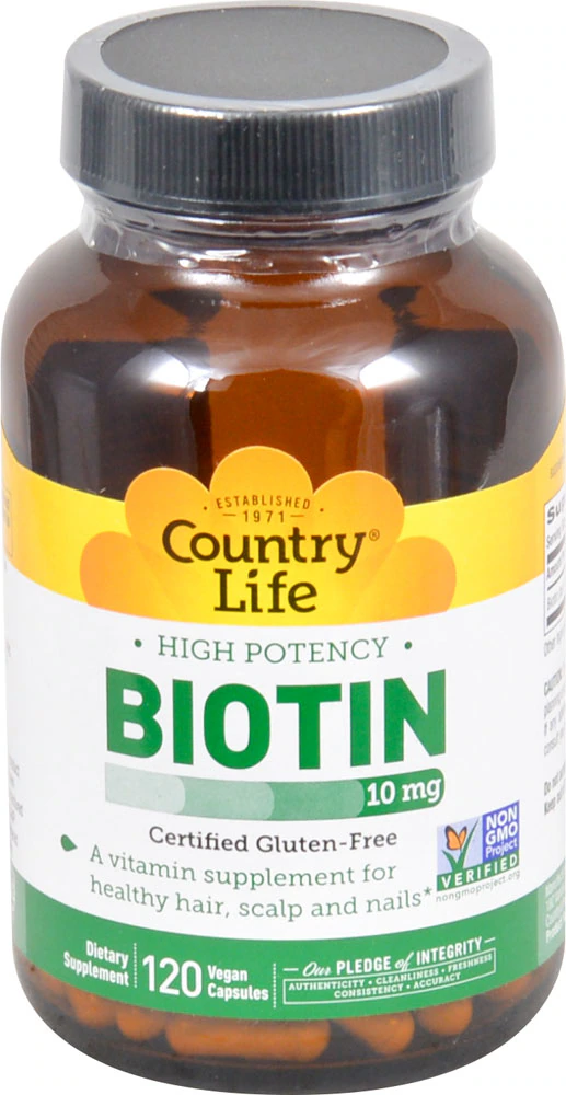 Country Life Biotin -- 10 mg - 120 Vegetarian Capsules