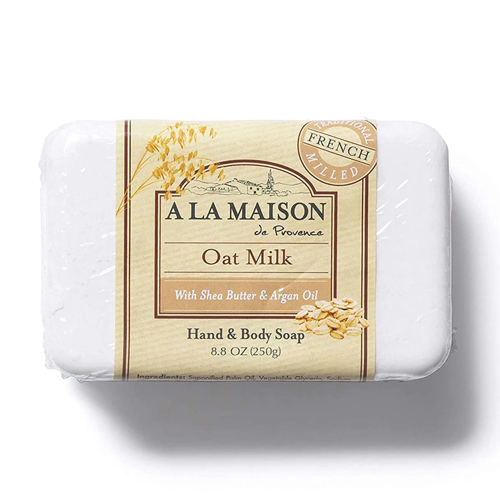 A La Maison French Milled Hand & Body Bar Soap Oat Milk -- 8.8 oz
