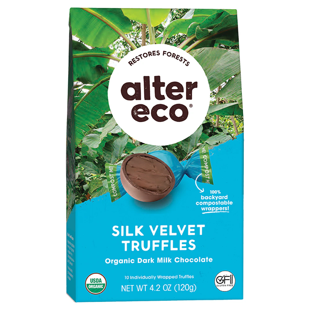Alter Eco Organic Velvet Truffles Dark Milk Chocolate -- 4.2 oz