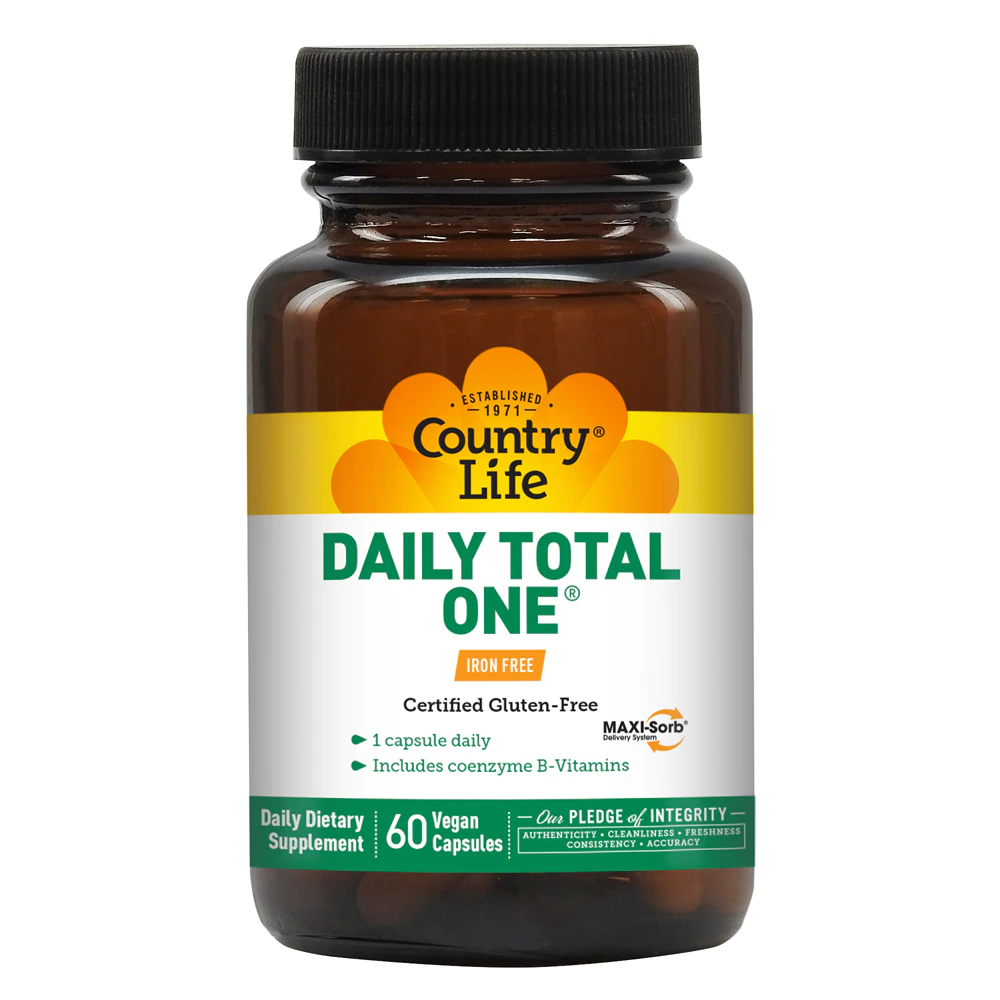 Country Life Daily Total One? Iron Free -- 60 Vegetarian Capsules