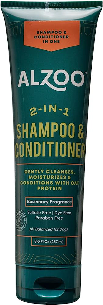 Alzoo Dog 2-in-1 Shampoo & Conditioner Rosemary Fragrance -- 8 fl oz