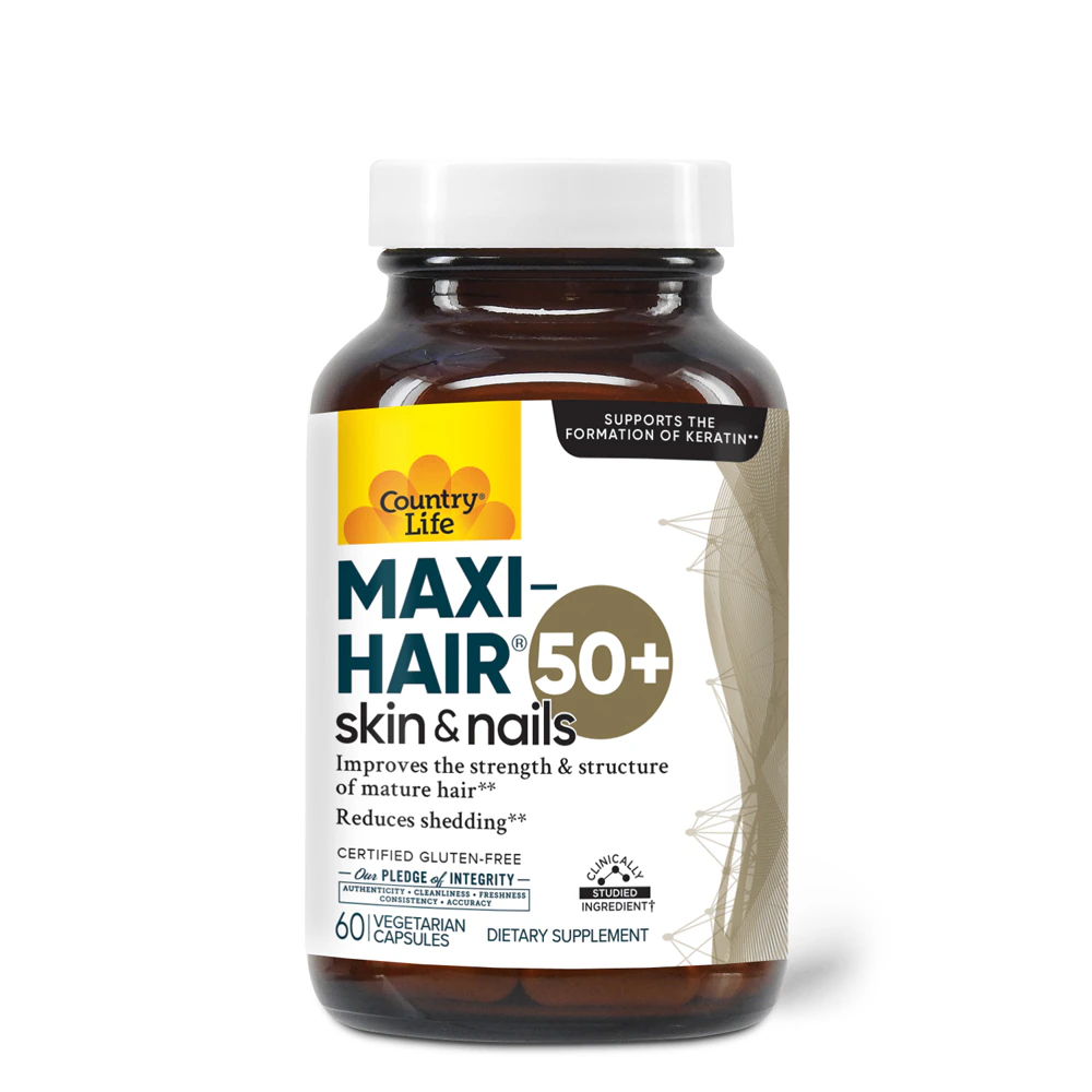 Country Life Maxi-Hair 50+ -- 60 Vegetarian Capsules