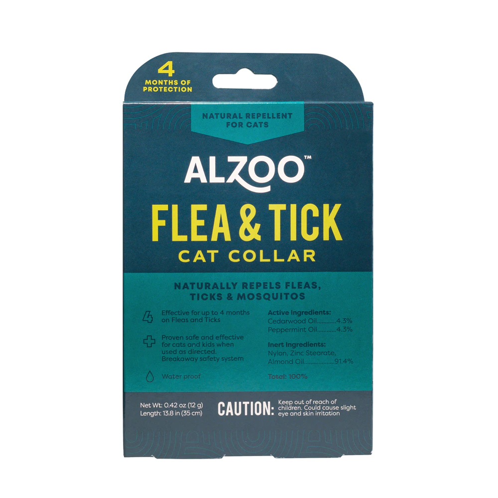 Alzoo Flea & Tick Cat Collar Plant-Based -- 1 Collar