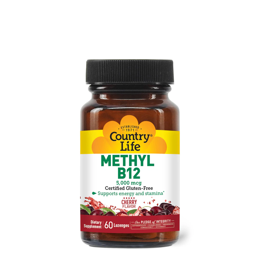 Country Life Methyl B12 Cherry -- 5000 mcg - 60 Lozenges