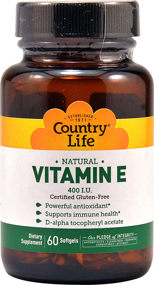 Country Life Natural Vitamin E -- 400 IU - 60 Softgels