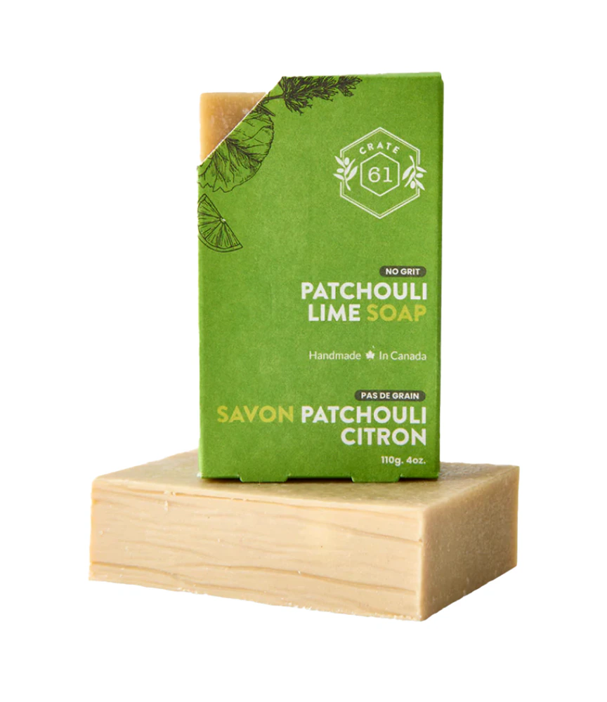 Crate 61 100% Plant Based Bar Soap - Patchouli Lime -- 4 oz