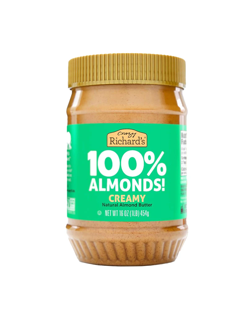 Crazy Richard's Natural Almond Butter 100% Almonds Creamy -- 16 oz