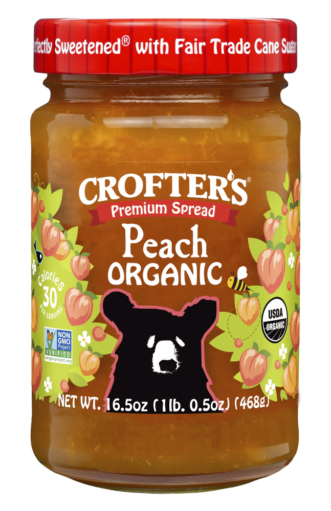 Crofters Organic Fruit Spread Peach -- 16.5 oz