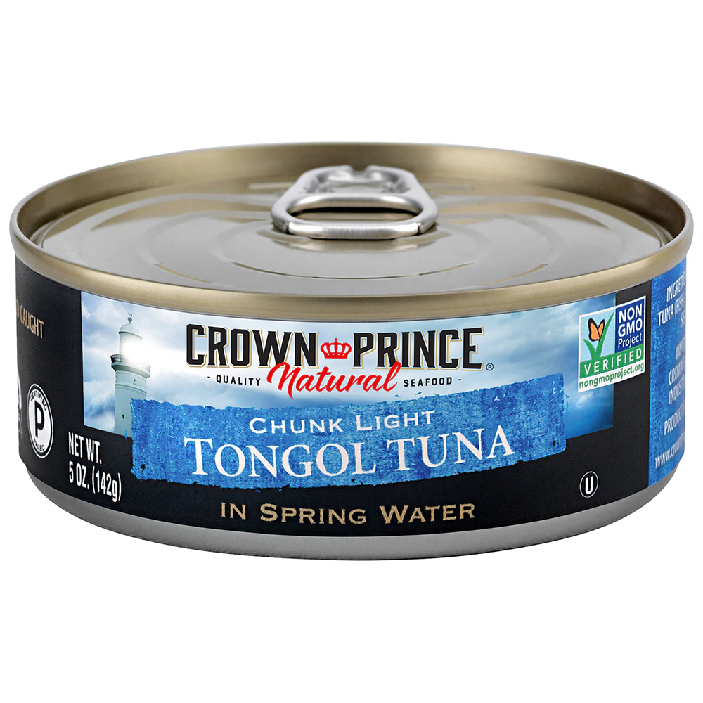 Crown Prince Non-GMO Tongul Tuna Chunk Light In Spring Water -- 5 oz