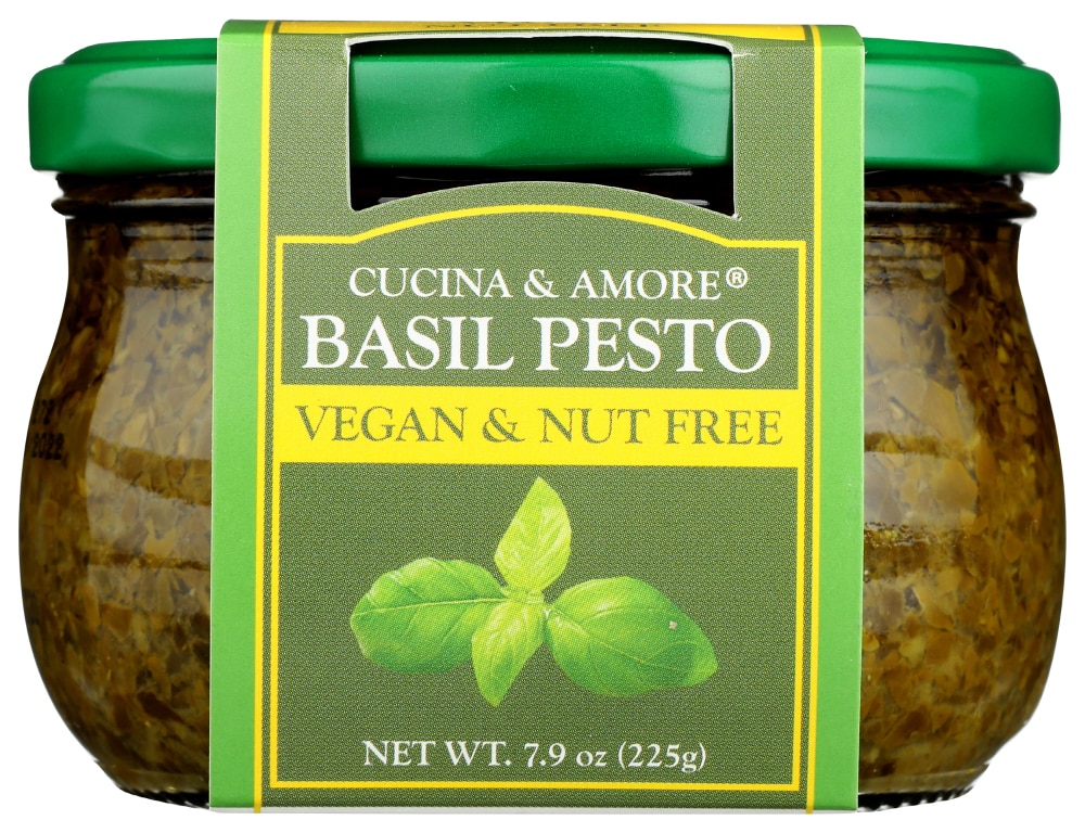Cucina & Amore Basil Pesto Vegan & Nut Free -- 7.9 oz