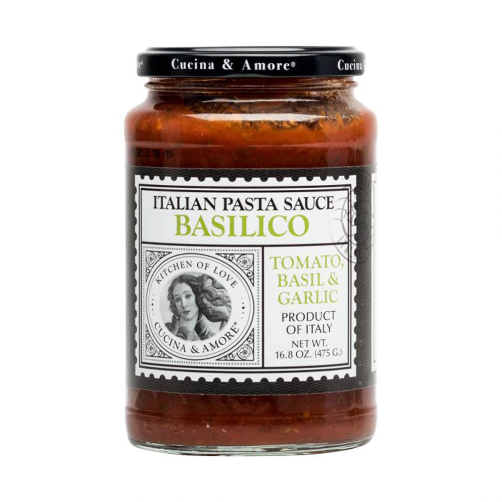 Cucina & Amore Non-GMO Italian Pasta Sauce Basilico Tomato Basil & Garlic -- 16.8 oz