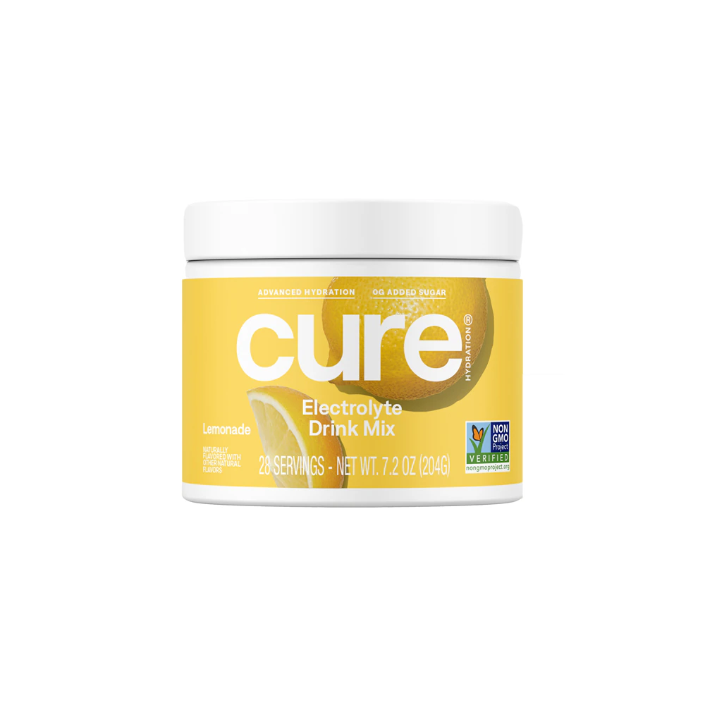 Cure Hydration Hydrating Electrolyte Drink Mix Bulk Jar Lemonade -- 28 Servings
