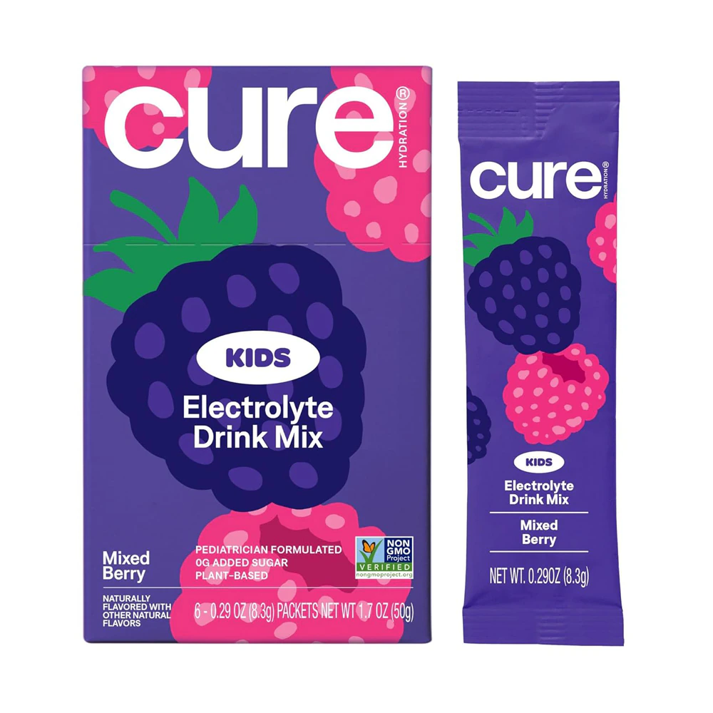 Cure Hydration Kids Hydrating Electrolyte Drink Mix Mixed Berry -- 6 Packets