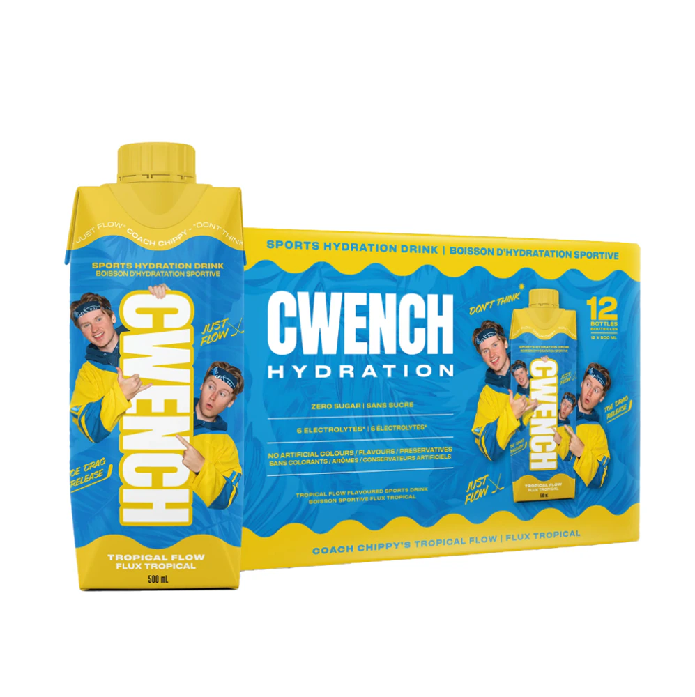 Cwench Hydration Sports Drink Tropical Flow -- 12 Bottles