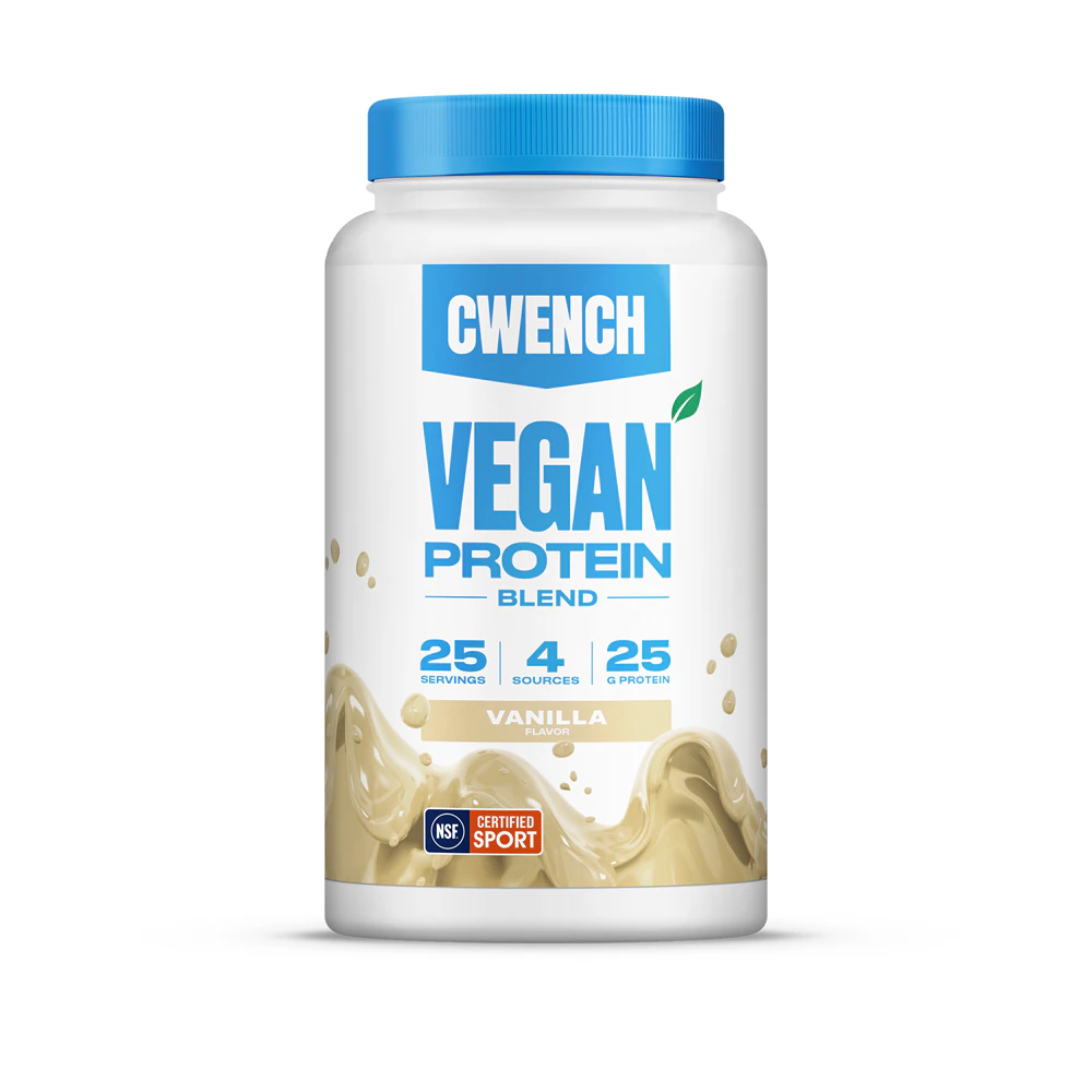 Cwench Hydration Vegan Protein Blend - NSF Certified for Sport Vanilla -- 25 Servings