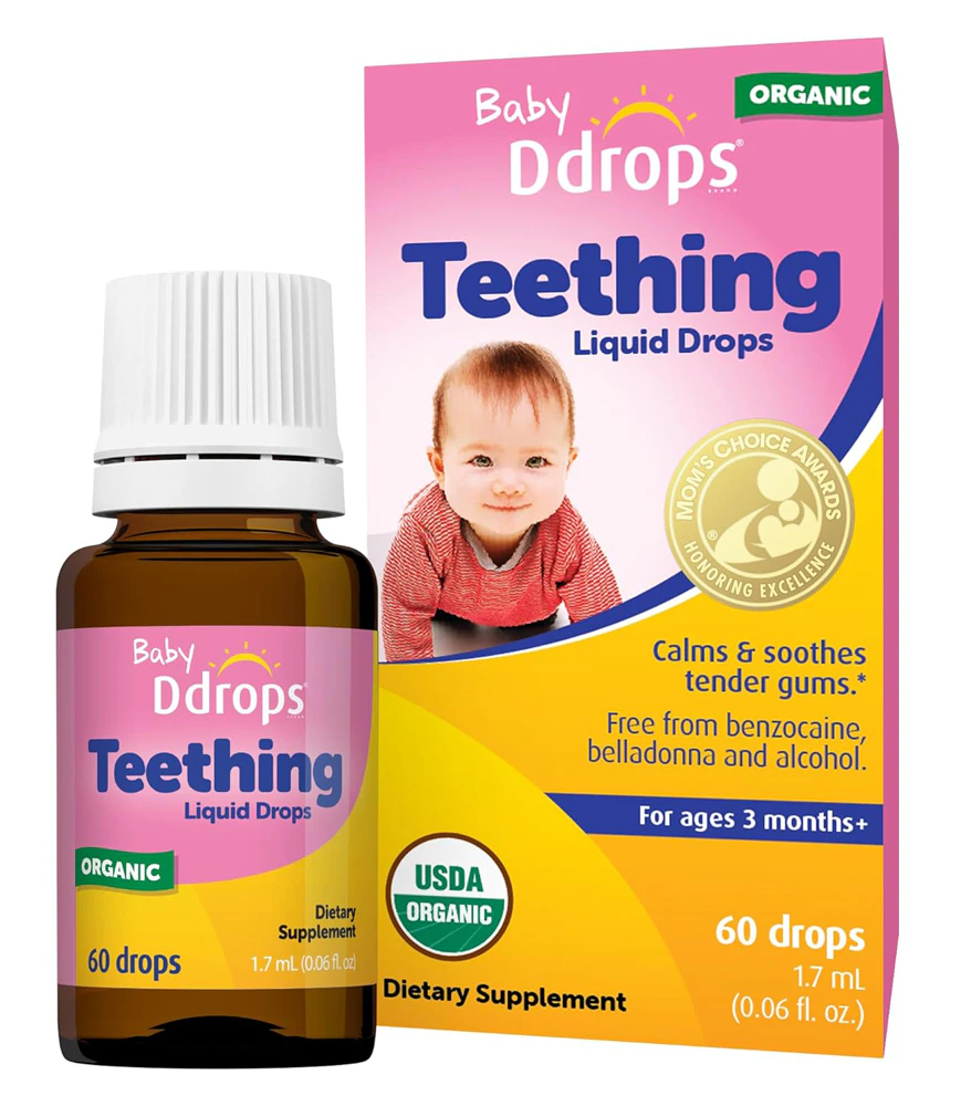 D Drops Baby Organic Teething Drops 3+ Months -- 60 Drops
