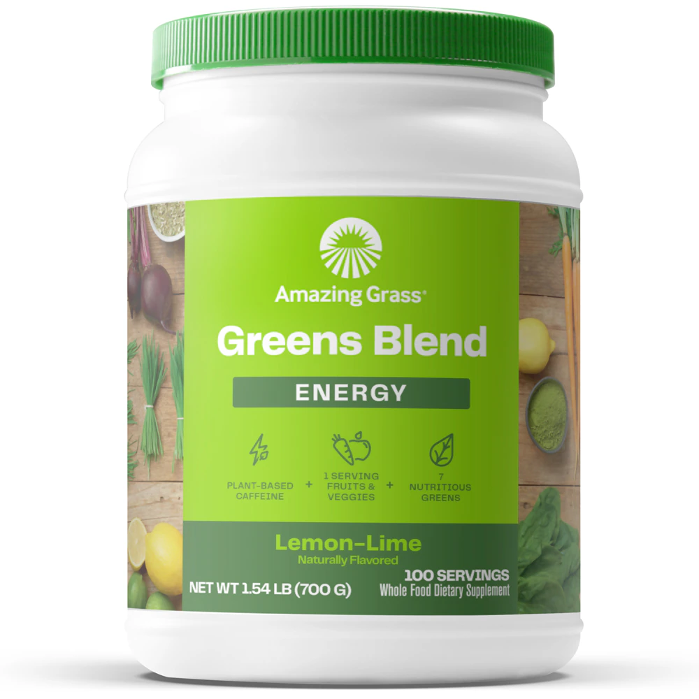 Amazing Grass Greens Blend Energy Powder Lemon Lime -- 100 Servings