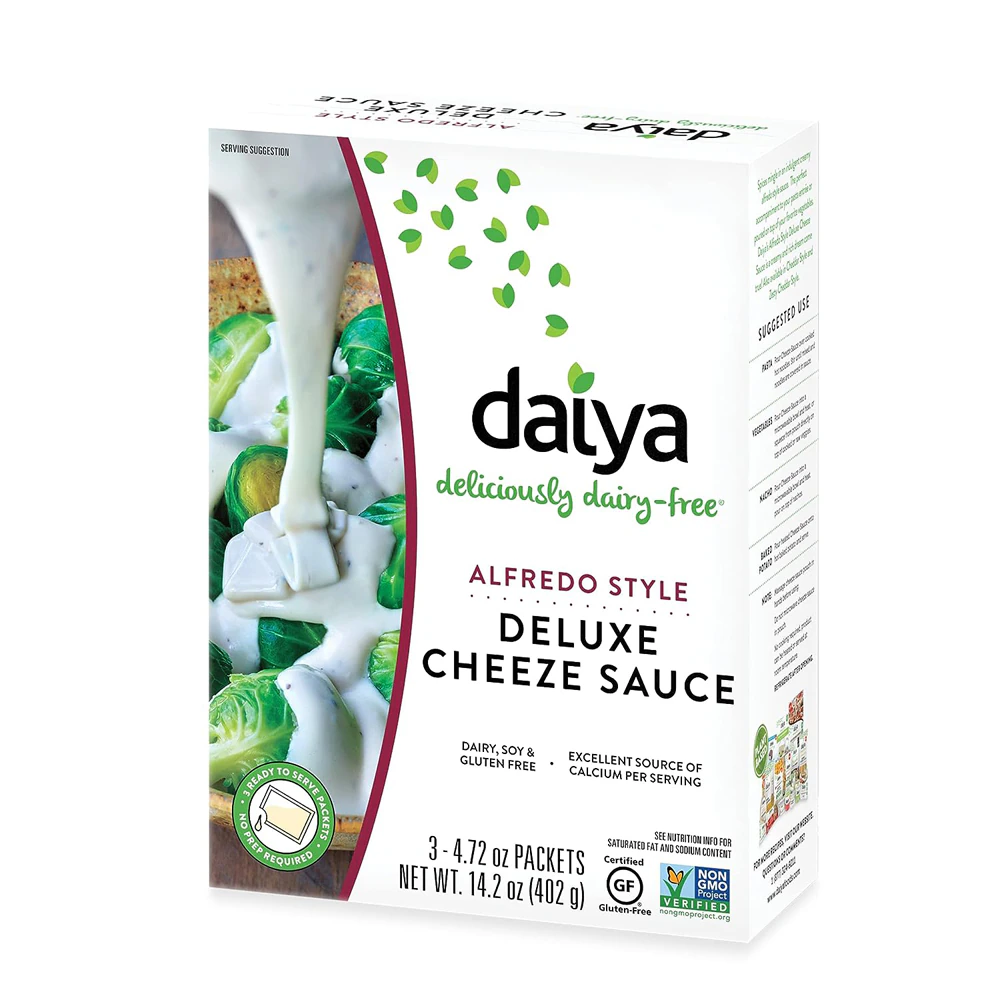 Daiya Deluxe Cheeze Sauce Dairy Free Gluten Free Non GMO Alfredo Style -- 4.72 oz Each / Pack of 3