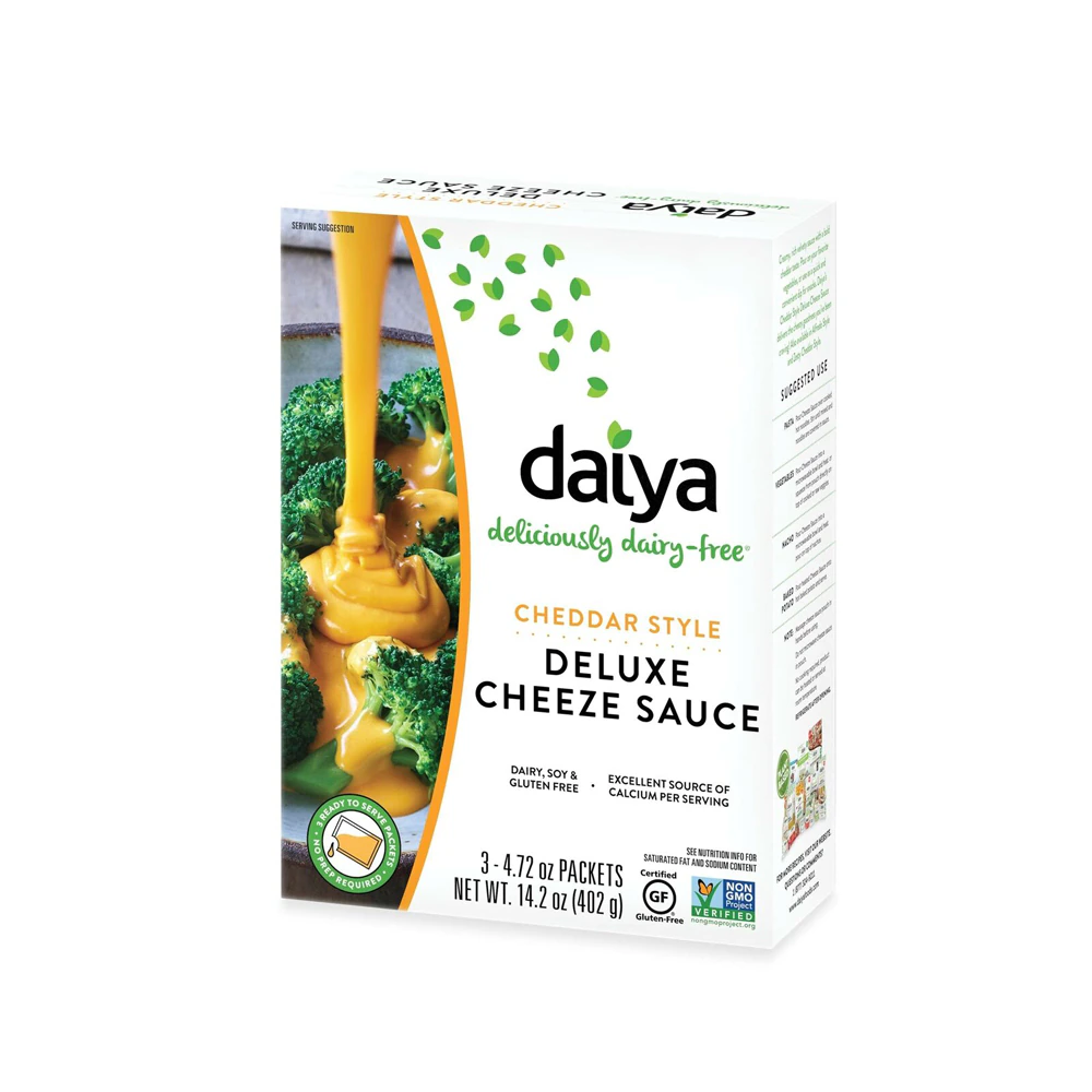 Daiya Deluxe Cheeze Sauce Dairy Free Gluten Free Non GMO Cheddar Style -- 4.72 oz Each / Pack of 3