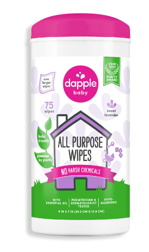Dapple Baby All Purpose Wipes Lavender -- 75 Wipes
