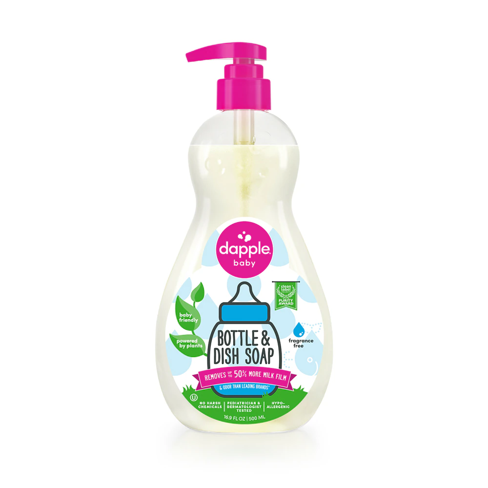 Dapple Baby Bottle & Dish Soap Fragrance Free -- 16.9 fl oz