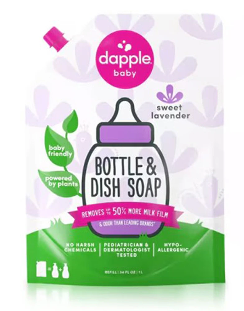 Dapple Baby Bottle & Dish Soap Refill Sweet Lavender -- 34 fl oz