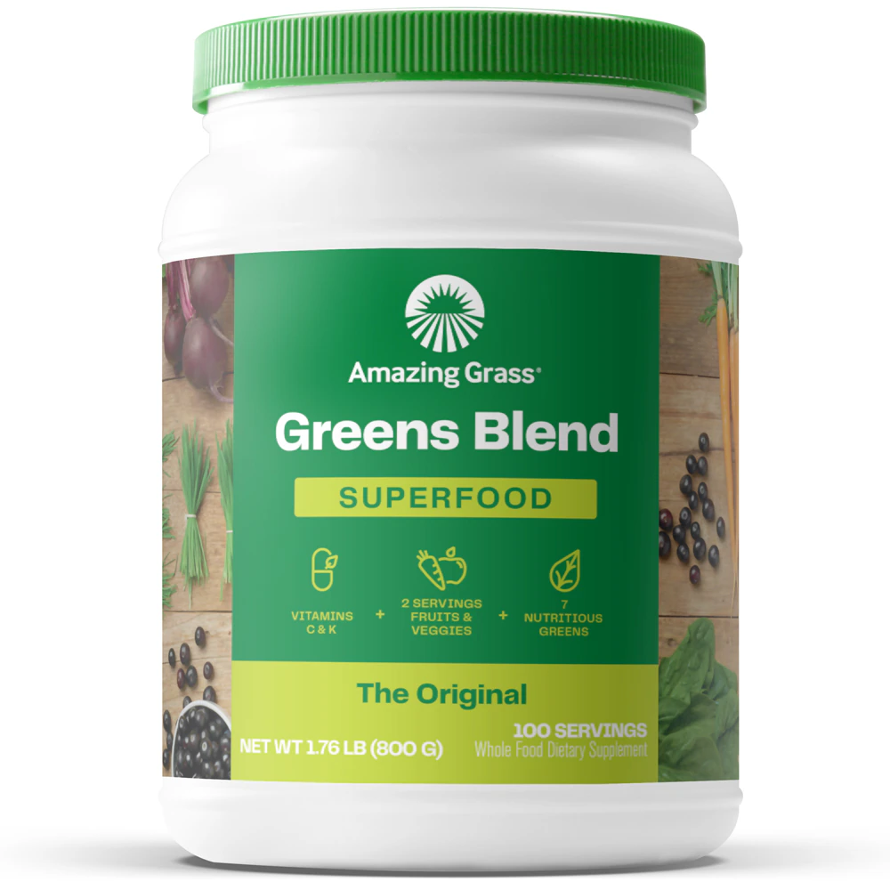 Amazing Grass Greens Blend Superfood Powder Original -- 100 Servings