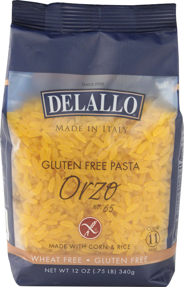 Delallo Gluten Free Corn & Rice Pasta Orzo No.65 -- 12 oz