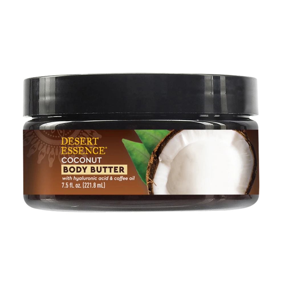 Desert Essence Body Butter with Hyaluronic Acid & Coffee Oil Coconut -- 7.5 fl oz