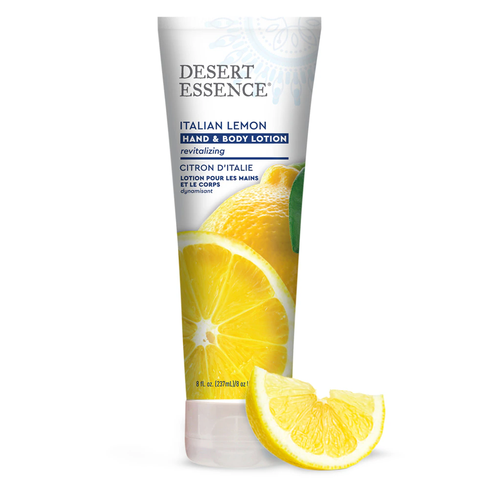 Desert Essence Energizing Hand & Body Lotion Italian Lemon -- 8 fl oz