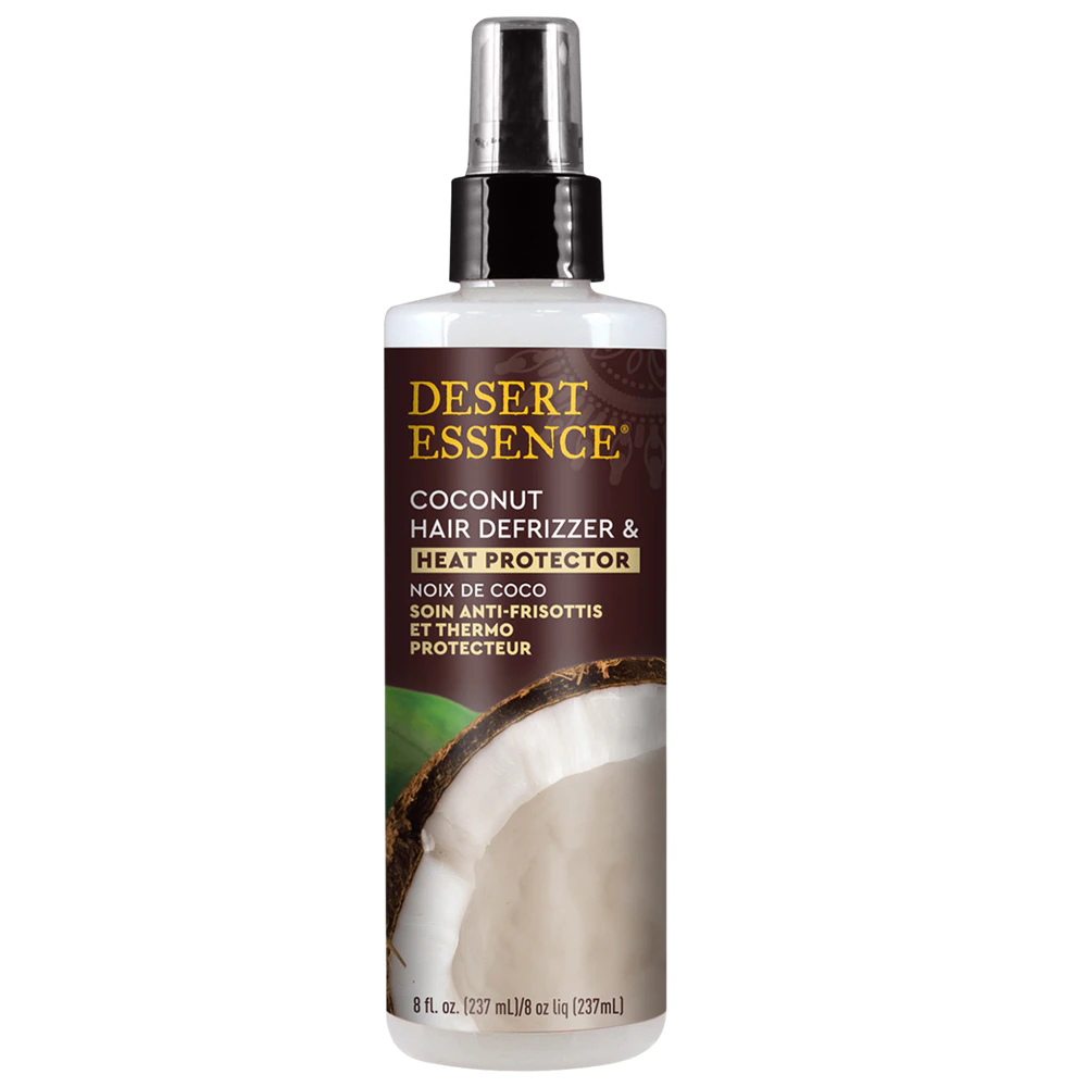 Desert Essence Hair Defrizzer and Heat Protector Coconut -- 8.5 fl oz