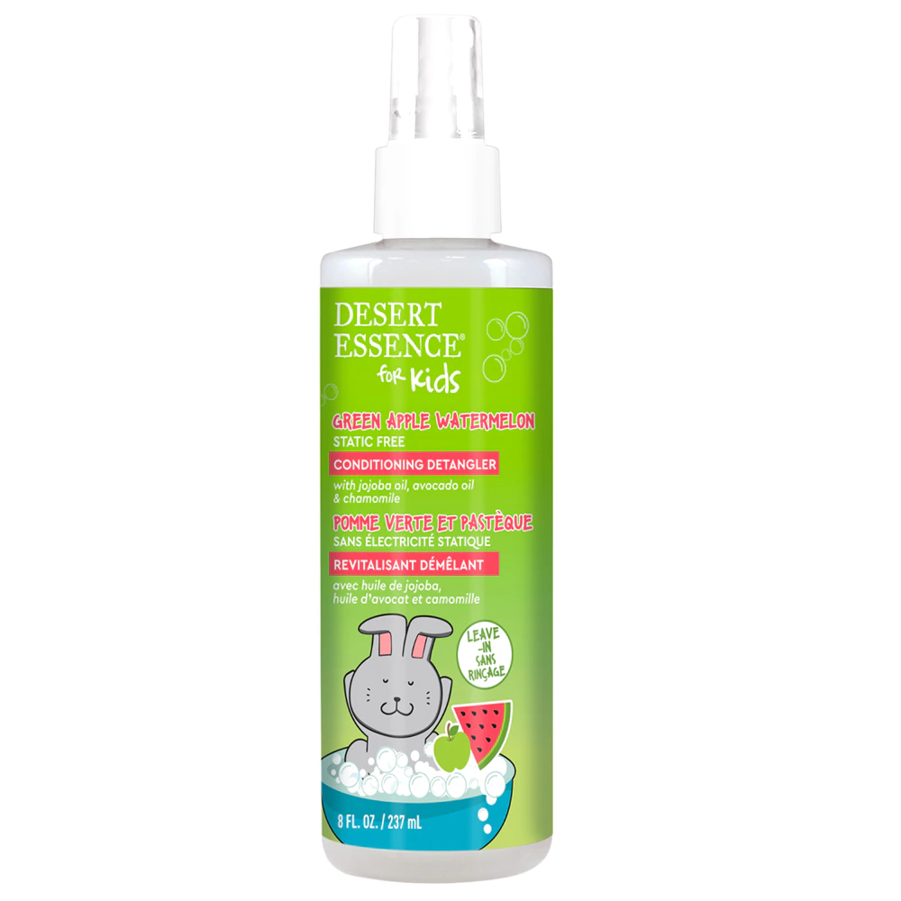 Desert Essence Kids Conditioning Detangler Spray Green Apple Watermelon -- 8 fl oz