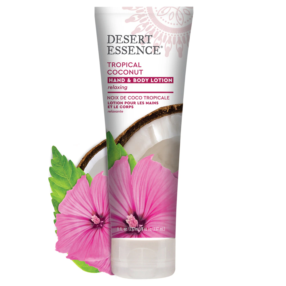 Desert Essence Organic Relaxing Hand and Body Lotion Tropical Coconut -- 8 fl oz