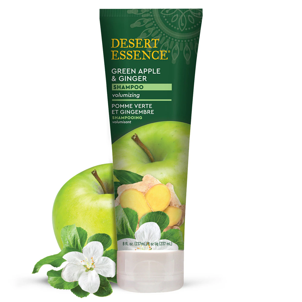 Desert Essence Organics Shampoo Green Apple and Ginger -- 8 fl oz