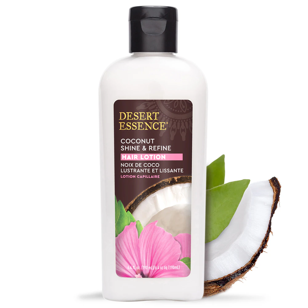 Desert Essence Shine and Refine Hair Lotion Coconut -- 6.4 fl oz