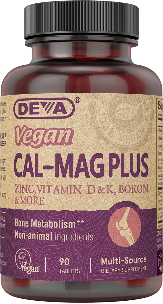 Deva Vegan Cal-Mag Plus -- 90 Tablets
