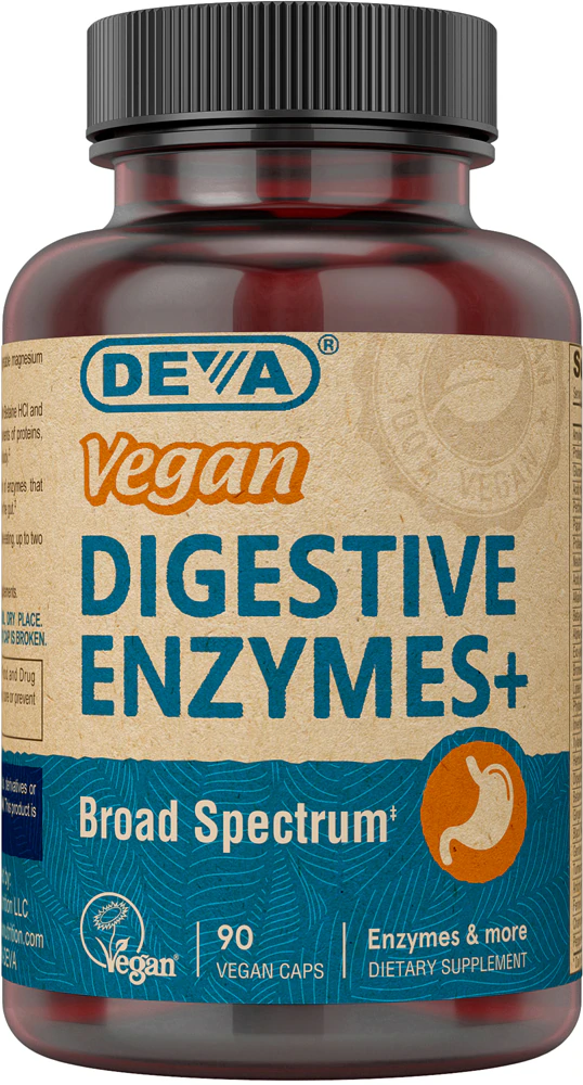 Deva Vegan Digestive Enzymes Plus -- 90 Vegan Caps