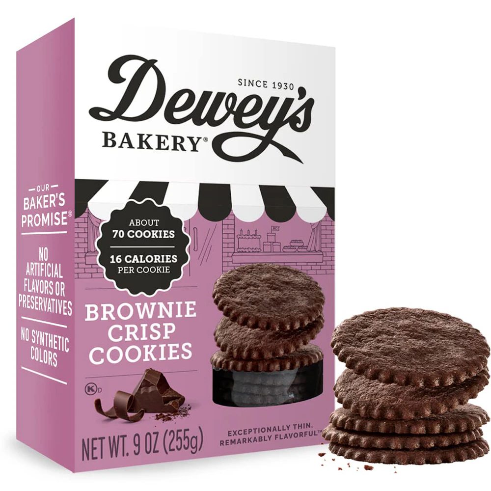 Deweys Bakery Thin Cookies Brownie Crisp -- 9 oz