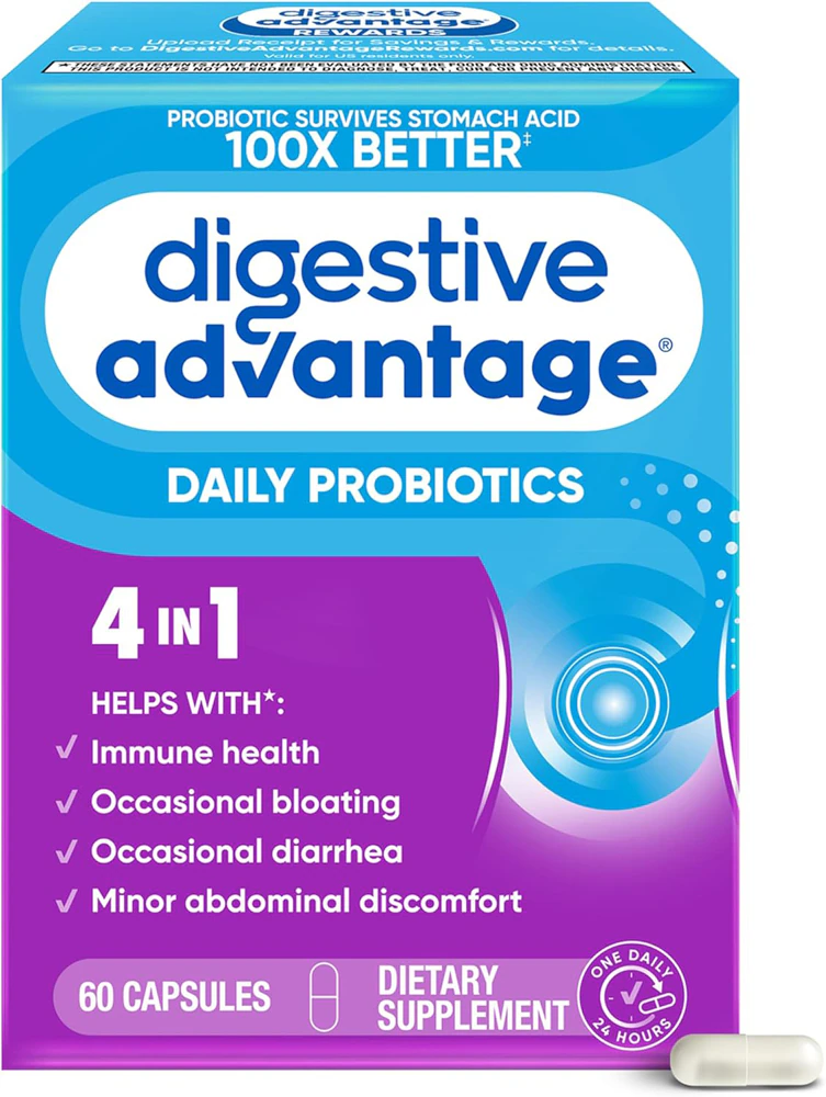 Digestive Advantage Daily Probiotics -- 60 Capsules