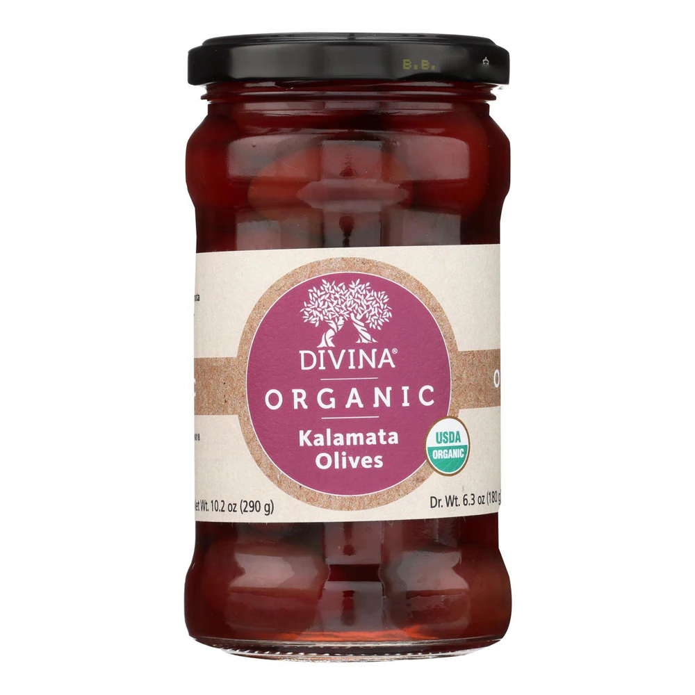 Divina Organic Kalamata Olives -- 10.2 oz