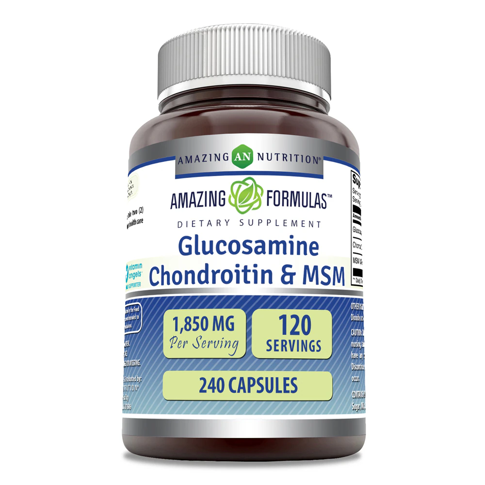 Amazing Nutrition Amazing Formulas?Glucosamine Chondroitin & MSM -- 1850 mg - 240 Capsules