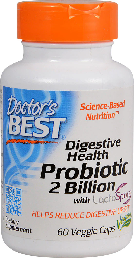 Doctor's Best Digestive Health Probiotic -- 2 billion - 60 Veggie Caps