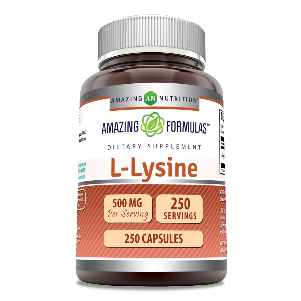 Amazing Nutrition Amazing Formulas L-Lysine -- 500 mg - 250 Capsules