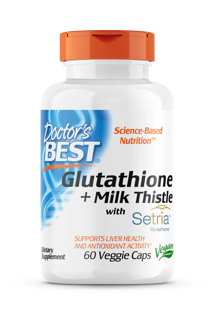 Doctor's Best Glutathione + Milk Thistle -- 60 Veggie Caps